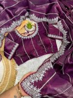 Pure jorjet  saree and blouse - Image 2