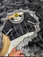 Pure jorjet  saree and blouse - Image 3