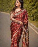 সিল্ক বাটিক শাড়ী - Image 5