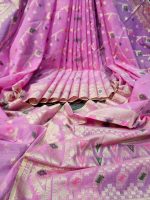 বালুচরি তাঁত জামদানি শাড়ী - Image 4