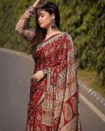 সিল্ক বাটিক শাড়ী - Image 3