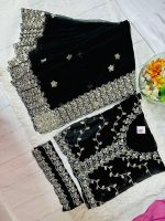 Pure soft jorjet saree - Image 2